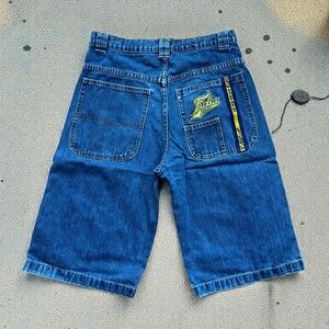 vintage fubu embroidered jorts